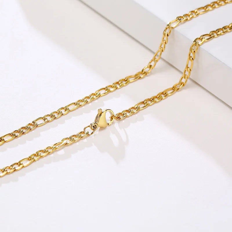 Men Simple Figaro Chain Necklaces - hopjeweler