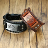 Men's Stylish Viking Leather Wrap Bracelets - hopjeweler