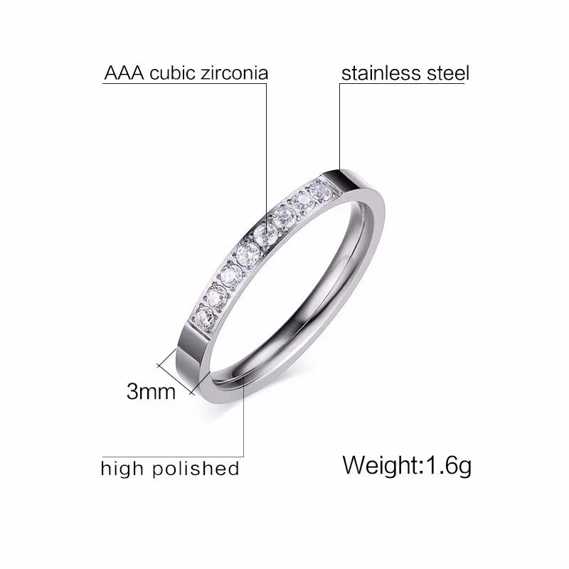 Stainless Steel Couples Anti Allergy Rings - hopjeweler