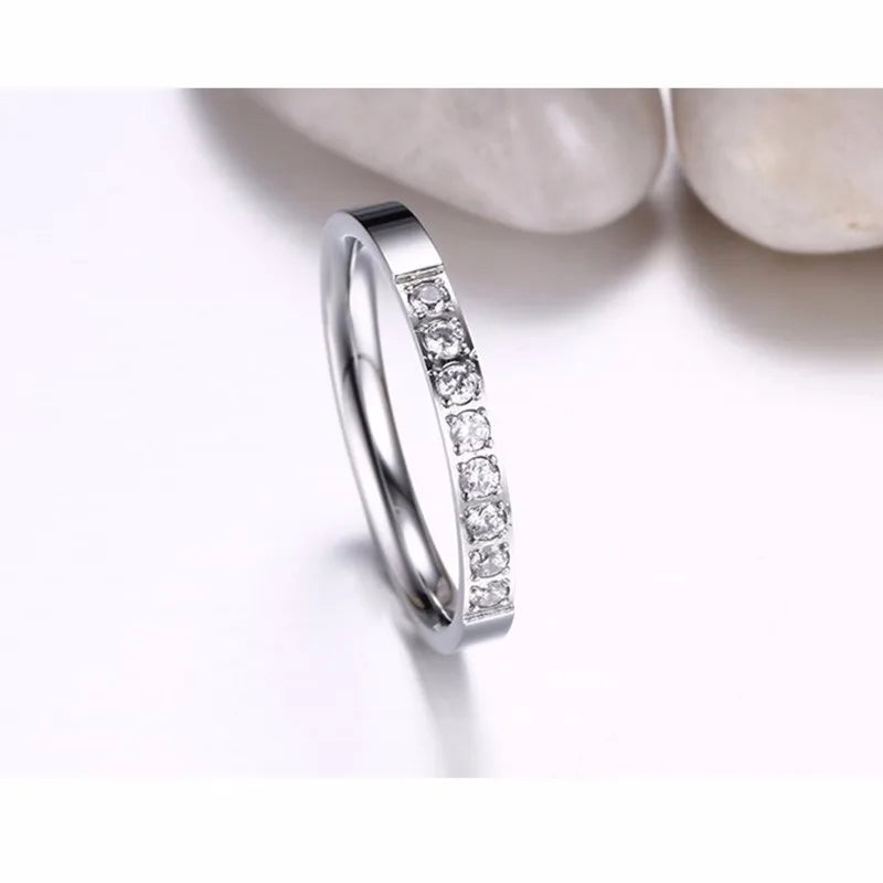 Stainless Steel Couples Anti Allergy Rings - hopjeweler