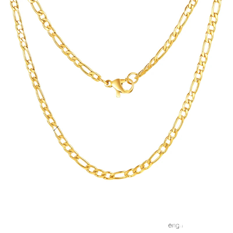 Men Simple Figaro Chain Necklaces - hopjeweler