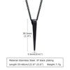 Black Stainless Steel Arrow Pendant Chain - hopjeweler