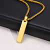 Initial Bar Necklace for Men - hopjeweler