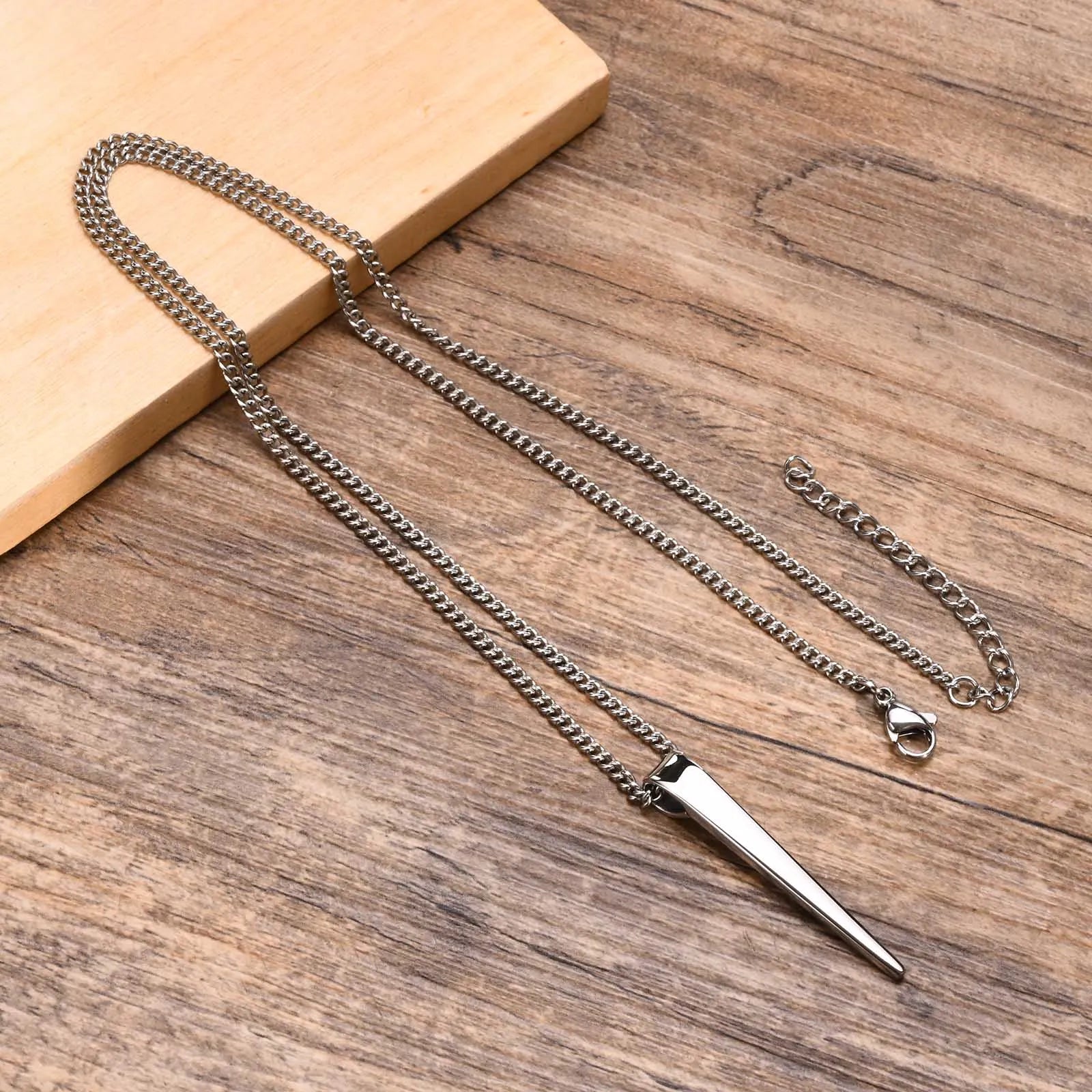 Black Stainless Steel Arrow Pendant Chain - hopjeweler