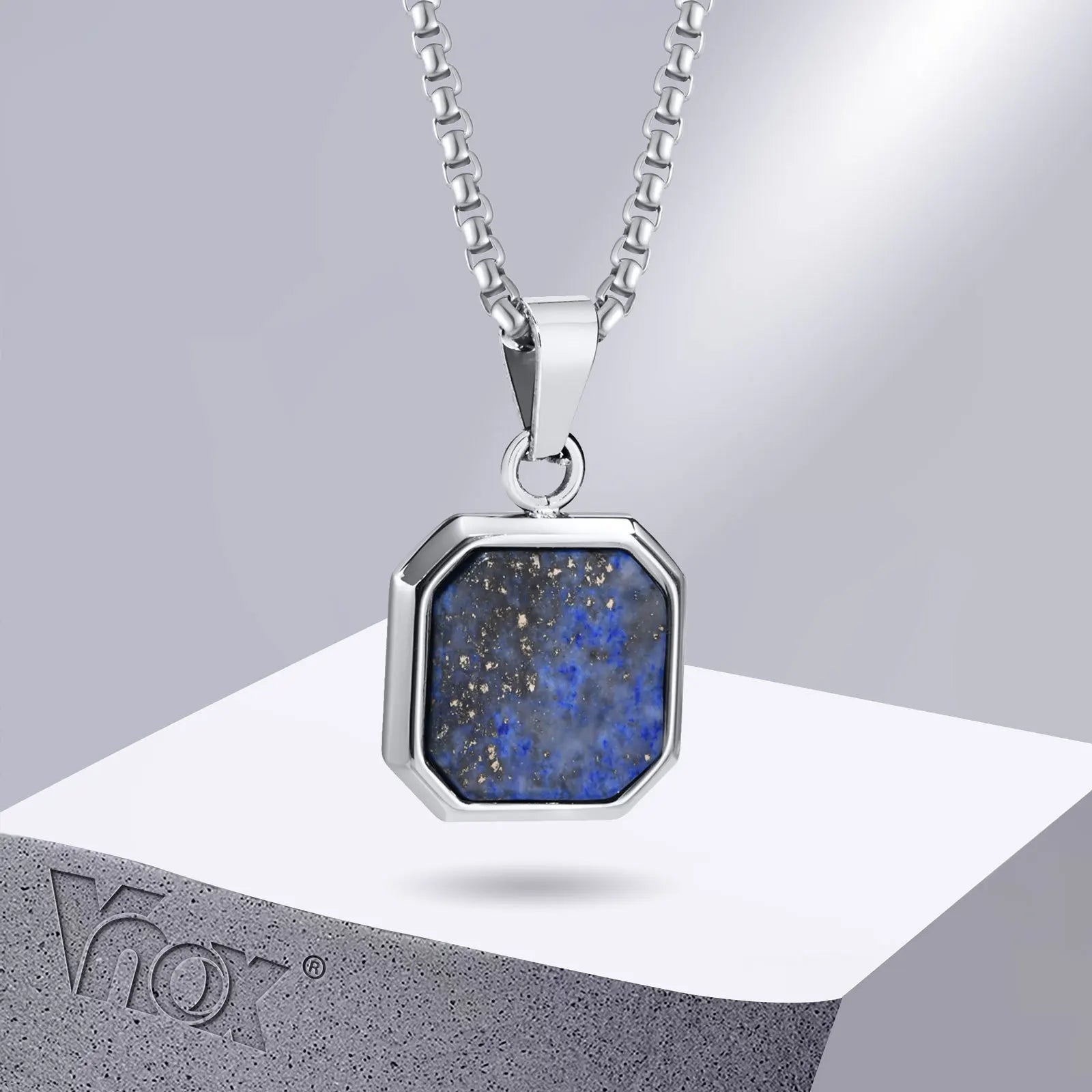 15mm Square Pendant Necklace - hopjeweler