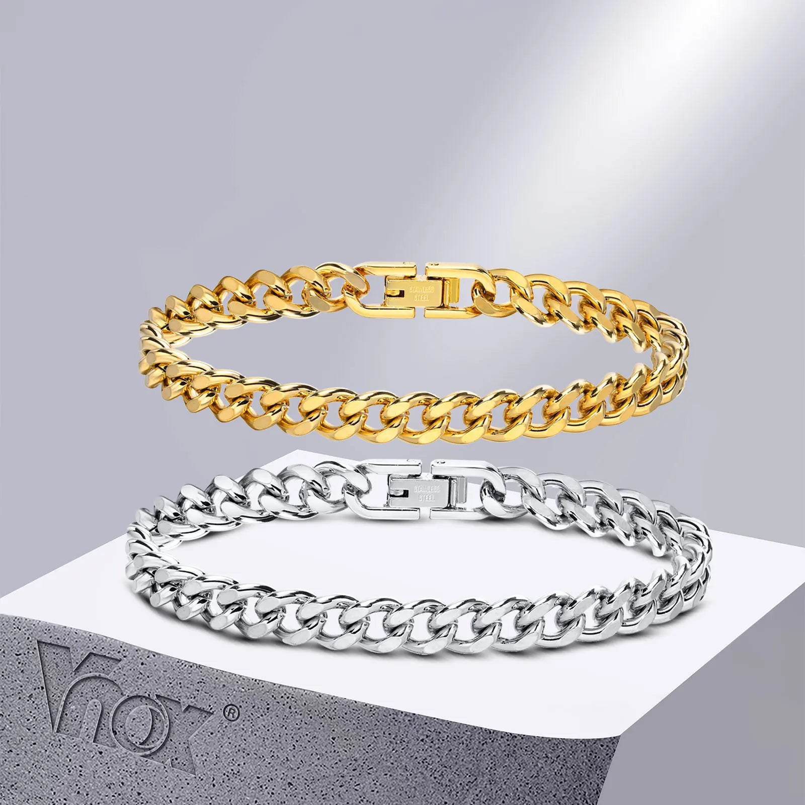 7/9mm Cuban Chain Bracelets - hopjeweler