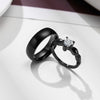 Romantic Heart CZ Stone Couple Rings - hopjeweler