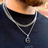 Geometric Pendant with Box Cuban Rope Chain - hopjeweler