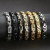 8mm Punk Byzantine Link Chain Bracelets - hopjeweler